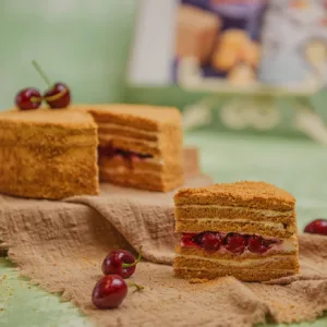 Honey Cake with Cherry